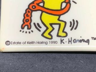 VTG Estate Keith Haring 1990 Signed RESIST PIN RARE 3
