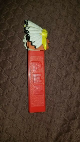 Vintage No Feet Pez Indian Chief,  witch,  female monkey,  and bird (crow?) 5