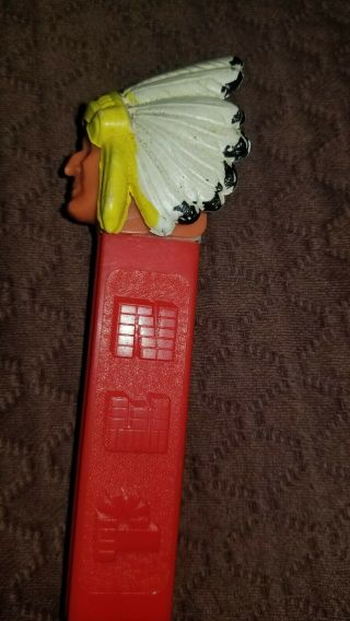 Vintage No Feet Pez Indian Chief,  witch,  female monkey,  and bird (crow?) 6