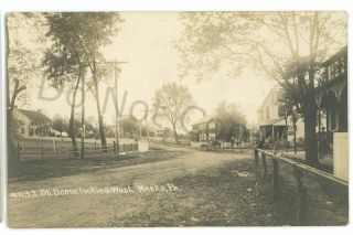 Rppc Street Scene West Marks Pa Franklin County Laughlin Real Photo Postcard
