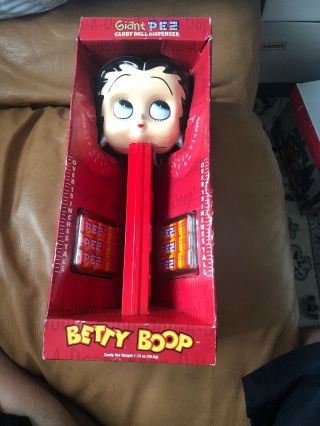 Betty Boop Giant Pez Dispenser Mib Includes 6 Rolls Of Pez Candy