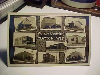 Vintage,  Rppc " We Are Growing - Clayton,  Wis " - Circa 1904 - 1918 9 Photos