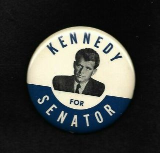 2 ROBERT F.  BOBBY KENNEDY 1964 US Senate from York incl.  3 1/2 in.  photo pin 2