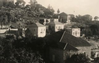 Lebanon Broummna Photo Postcard Hotel In Distance Vintage 1930s