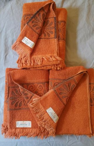 Vintage CANNON MONTICELLO Burnt Orange - Aburn Towels 3