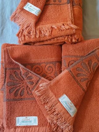 Vintage CANNON MONTICELLO Burnt Orange - Aburn Towels 7