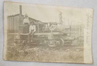 Vintage Postcard Rppc 1909 - Moving Furniture On Rail Car - Marion,  Ar