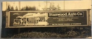 Early 1900s Foster And Kleiser Stanwood Washington Billboard Ad Photo