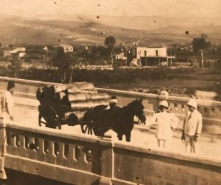 Lebanon Beyrouth Photo Postcard River Wagon Transportation Beirut River 1920s