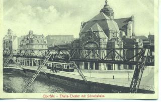 Schwebebahn Thalia Theater Elberfeld Wuppertal Germany 1912 Postcard