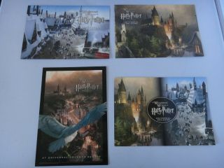 Set Of 4 Universal Studios Wizarding World Of Harry Potter Postcards -