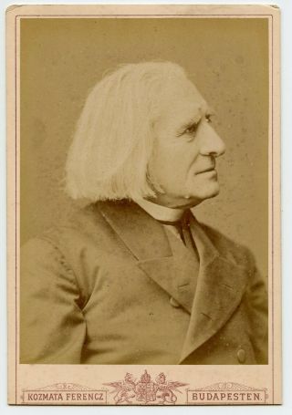 Franz Liszt Composer Pianist Vintage Music Cabinet Photo By K.  Ferencz,  Hungary