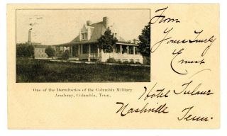 Columbia Tenn Tn - Dormitories Of Columbia Military Academy - Postcard