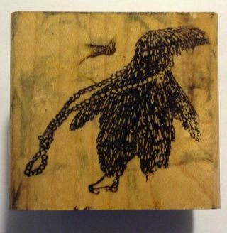 Rare Skrump - Edward Gorey Rubber Stamp - - Gothic Altered Art Craft