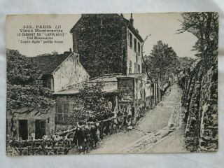 Vintage Postcard - Paris - Old Montmartre Lapin Agile Public House 1923?