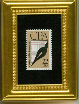 Cpa Aicpa Glass Framed Collectible Postage Masterpiece Gift For Accountant