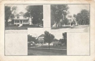 Vintage Postcard 1910 Residences Houses Central City Nebraska