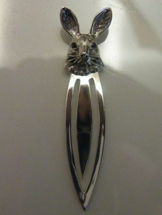 Silver Bunny Rabbit Bookmark