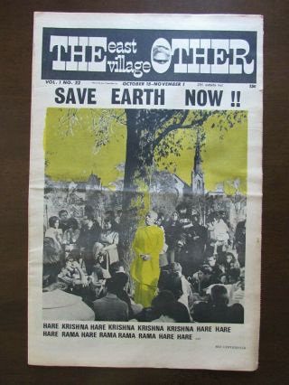 The East Village Other - Vol.  1 No.  22 Hare Krishna Color Underground Newspaper