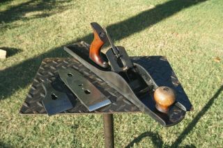 Vtg.  Rare Stanley Rule & Level Co.  No.  6 Type Jack Plane,  Unusual 1/4  Thick Sole 3