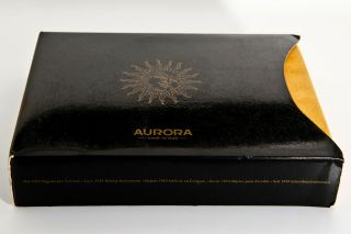 Aurora Optima Sole Yellow Celluloid and Gold Fountain Pen,  Limited Edition.  18K. 11