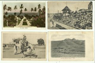 Four Postcards - Durban,  Natal,  Mombasa,  Nigeria - Africa - Early Century