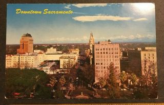 Downtown Sacramento Business Vintage Postcard Mike Roberts Natural Color C4776