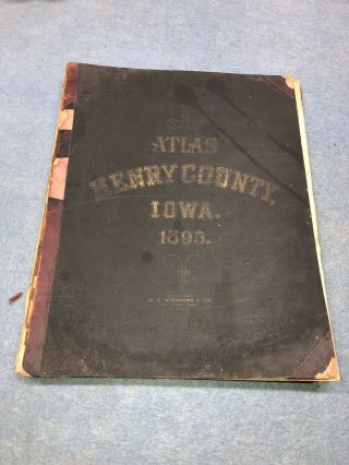 1985 Plat Book Henry County Iowa Ia Mt Pleasant Salem Winfield London Old