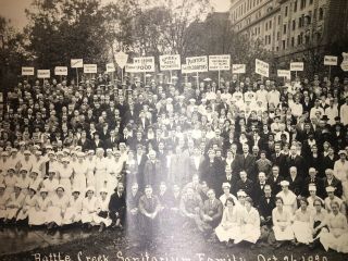 1920 Yard Long Real Photo John Harvey Kellogg Battle Creek Sanitarium Adventist 10