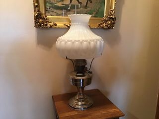 Antique Aladdin Model 12 Oil Lamp With Shade Ready To Use