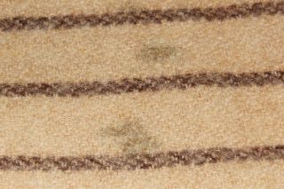 Vintage Tan Brown Wool Blanket 74” x 62” 6