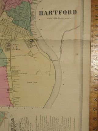 1869 HARTFORD,  CT.  MAP,  NOT A REPRINT 2