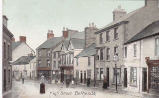 Bethesda - High Street,  Shops,  People By Wrench No.  15798