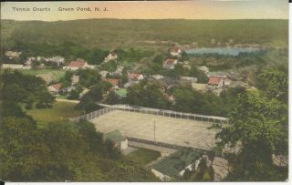 Old 1934 Green Pond Nj Tennis Courts To Buttinghausen Glen Ridge H/c Albertype
