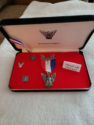 Boy Scout Eagle Scout Medal Stange 6a Rank Award Ribbon Insignia Pin 1993 Kit