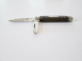 VINTAGE YORK KNIFE HAMMER BRAND pocket knife POCKETKNIFE BONE SWELL END JACK 7