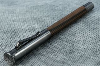 Graf Von Faber Castell Classic Macassar Wood And Titanium Rollerball Pen