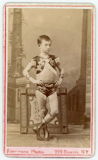 Child Performer In Embroidered Fringe Costume Eisenmann Cdv Photo Bowery Nyc