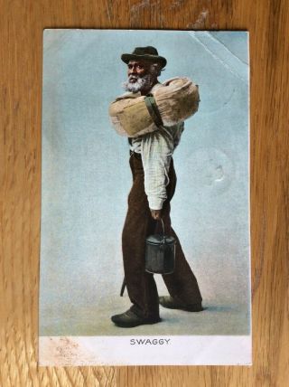 Vintage Postcard,  Australia,  Swagman,  Colonial Series,  1905