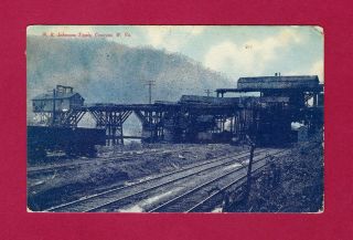 Crescent,  Fayette Co,  Wv,  Pc W R Johnsons Coal Tipple,  Postmarked Handley 1907