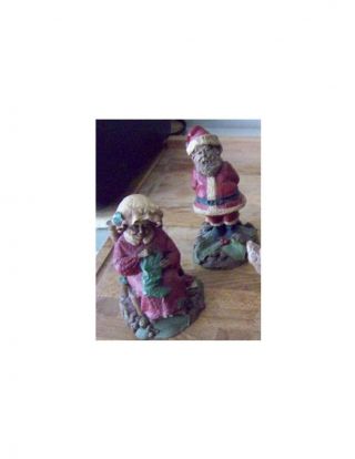 1987 - 88 Mr And Mrs Santa Claus Tom Clark Gnome 7 " Christmas Figurines