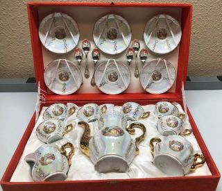Vintage Veritable Italian Porcelain Complete Tea Coffee Espresso Set