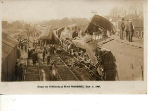 Rppc Railroad Train Wreck Locomotive West Brookfield Ma Head On 151