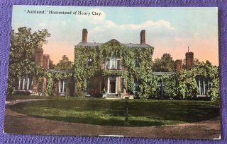 Ashland Homestead Of Henry Clay Lexington Kentucky Ky Postcard Wrenn Divide Back