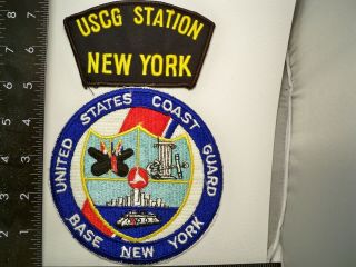 Vintage Federal Coast Guard Uscg York City Nyc Base 2 Patch Set Dot