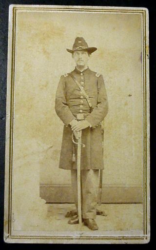 Civil War Cdv Photograph Of Officer 37th Ny Infantry " Irish Rifles "