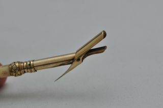 Rare Vintage Solid Gold Unmarked Bramah Style Clip Mechanism Dip Fountain Pen 11