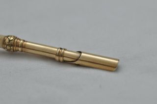 Rare Vintage Solid Gold Unmarked Bramah Style Clip Mechanism Dip Fountain Pen 7