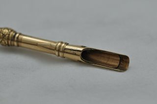 Rare Vintage Solid Gold Unmarked Bramah Style Clip Mechanism Dip Fountain Pen 9