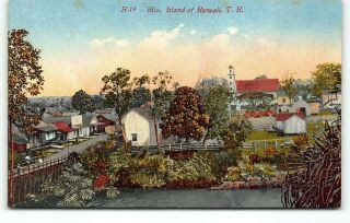 Charming Hilo Town - Island Of Hawaii E.  H.  Mitchell Postcard